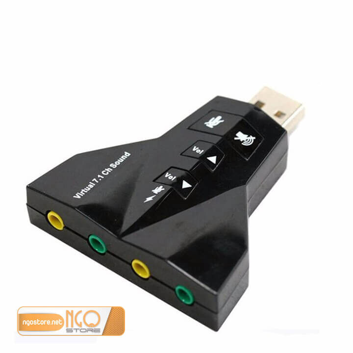 Sound card USB 3D 7.1 4 cổng