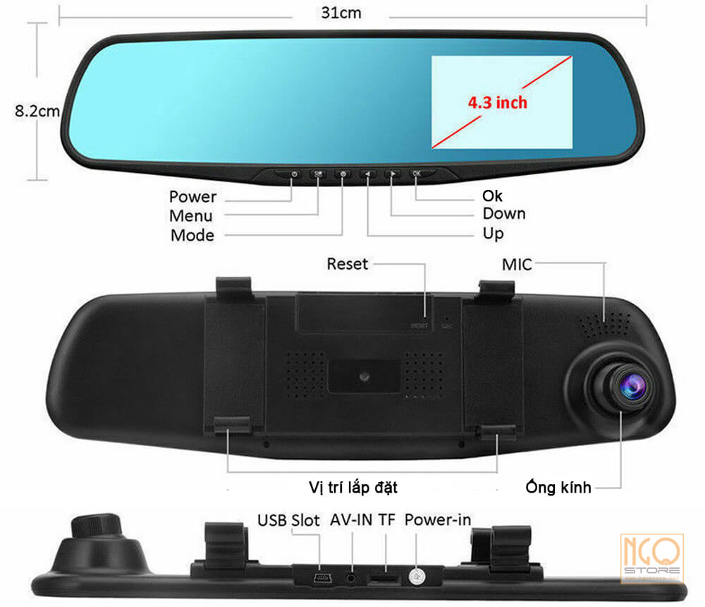 gương camera hành trình ô tô