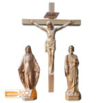 bộ tượng gỗ bàn thờ công giáo thánh giá treo