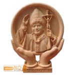 tượng gỗ thánh gioan phaolô ii để bàn