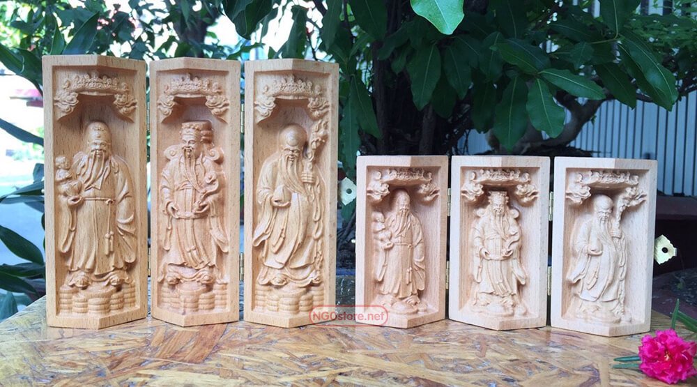 bo-tuong-go-tam-da-phuc-loc-tho-mini-03 bộ tượng gỗ tam đa phúc thọ mini