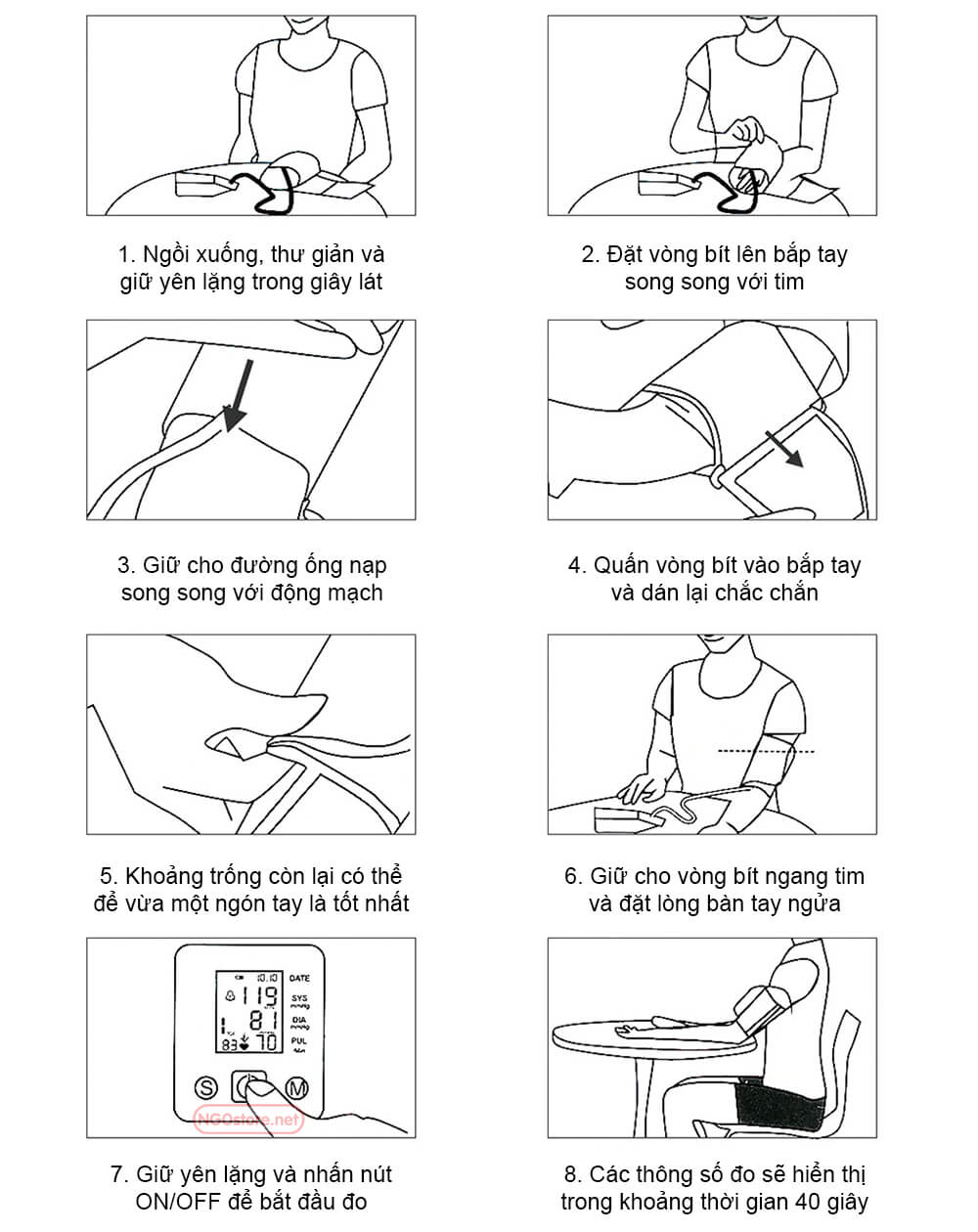 hướng dẫn sử dụng máy đo huyết áp điện tử arm style