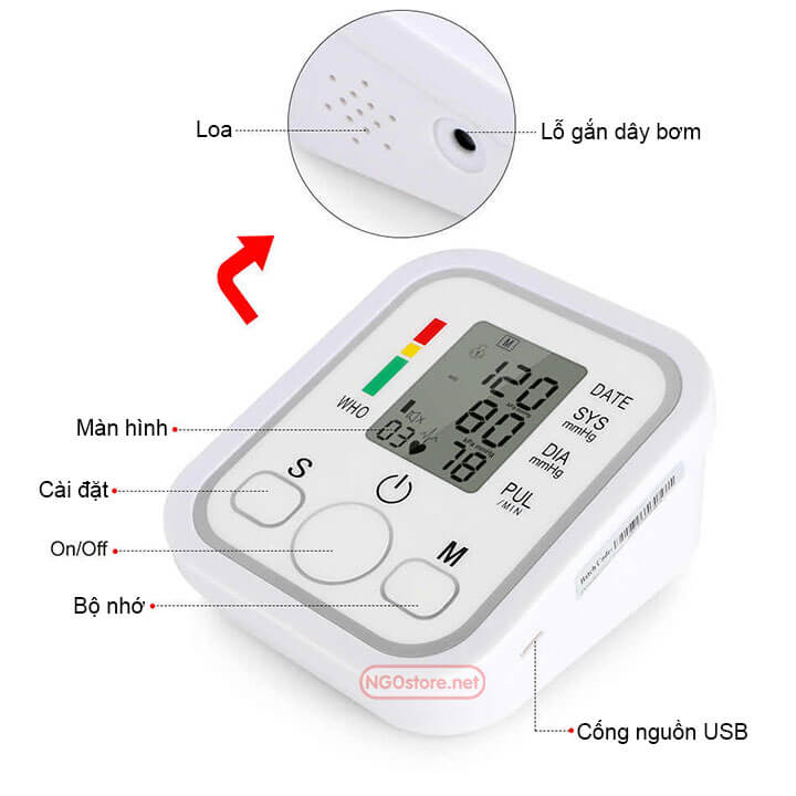 máy đo huyết áp điện tử arm style