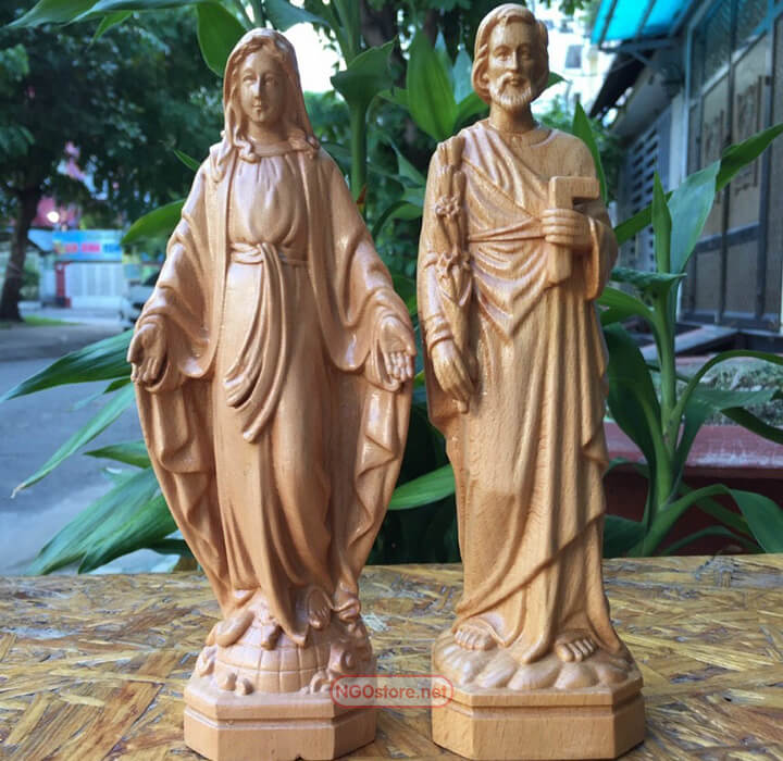 tuong-go-duc-me-ban-on-01 tượng gỗ đức mẹ ban ơn thánh giuse